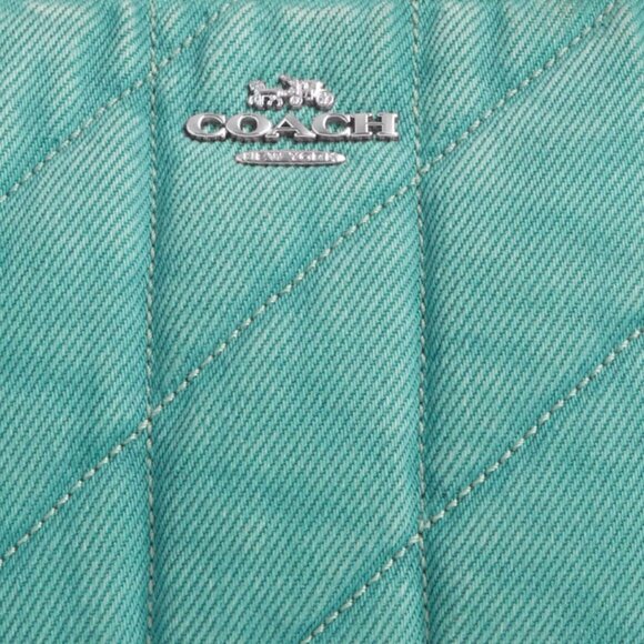 Coach Green Quilted Shoulder Bag - Picture 4 of 6